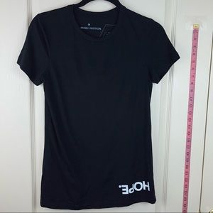 Large black hope T-shirt by mined in motion never worn brand new